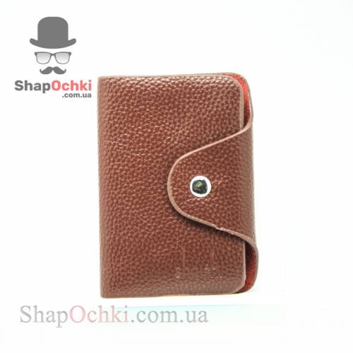 Візитниця Shaishi 2178,  шкір/зам,  коричнева