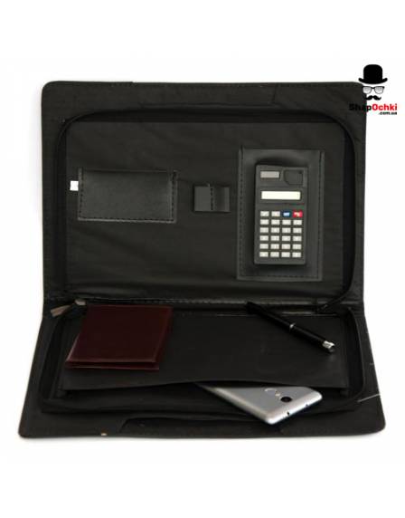Сумка для документів Dr. Bond 263 - 65, шкір/зам, чорна