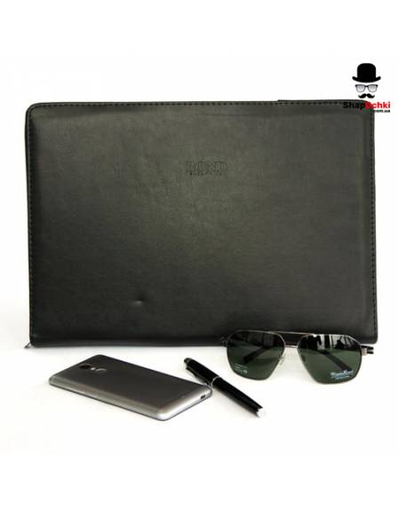 Сумка для документів Dr. Bond 263 - 65, шкір/зам, чорна