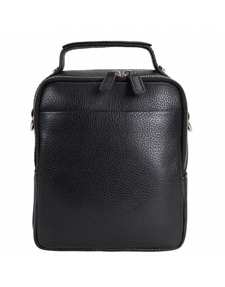 Барсетка м'яка шкіряна KARYA 0871-45 чорний флотар