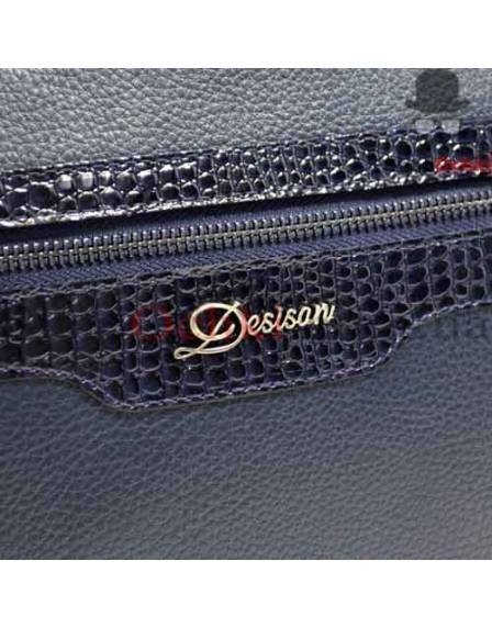 Сумка женская Desisan, 3014-315, кожа, синяя