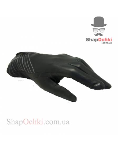 Перчатки шкіряні жіночі 22163 RANNA-9204,чорні,шовчики