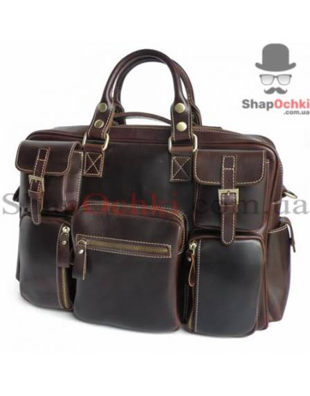 Сумка чоловіча Tiding Bag 7028Q, шкіра, шоколад