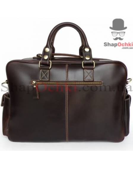 Сумка чоловіча Tiding Bag 7028Q, шкіра, шоколад