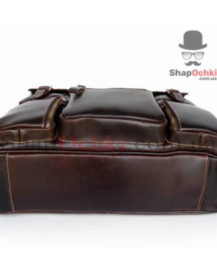 Сумка чоловіча Tiding Bag 7028Q, шкіра, шоколад