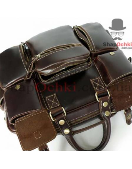 Сумка чоловіча Tiding Bag 7028Q, шкіра, шоколад