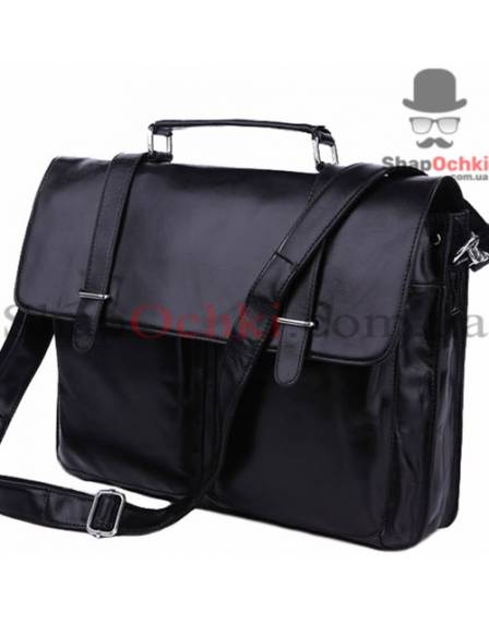 Портфель чоловічий Tiding Bag 7013A, шкіра, чорний