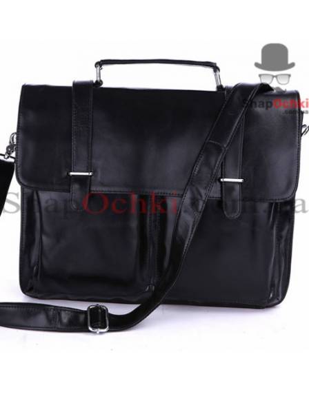 Портфель чоловічий Tiding Bag 7013A, шкіра, чорний
