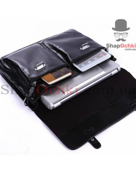 Портфель чоловічий Tiding Bag 7013A, шкіра, чорний