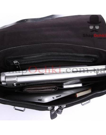 Портфель чоловічий Tiding Bag 7013A, шкіра, чорний