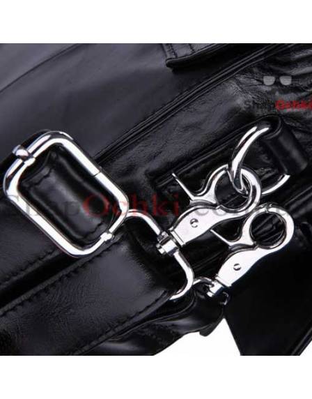 Портфель чоловічий Tiding Bag 7013A, шкіра, чорний