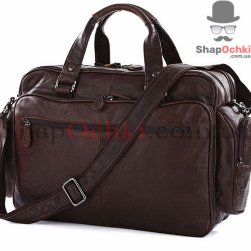 Сумка мужская Jasper&Maine 7150Q,  кожа,  шоколад