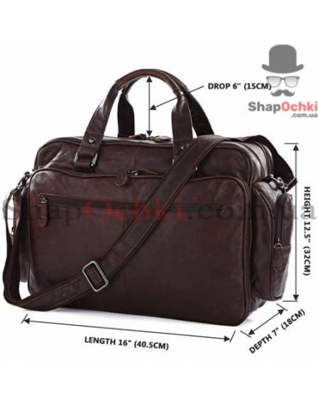 Сумка мужская Jasper&Maine 7150Q, кожа, шоколад