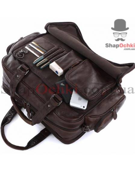 Сумка мужская Jasper&Maine 7150Q, кожа, шоколад