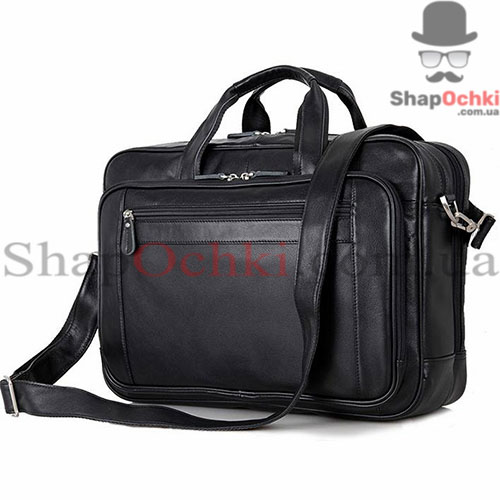 Сумка чоловіча Tiding Bag 7367A,  шкіра,  чорна
