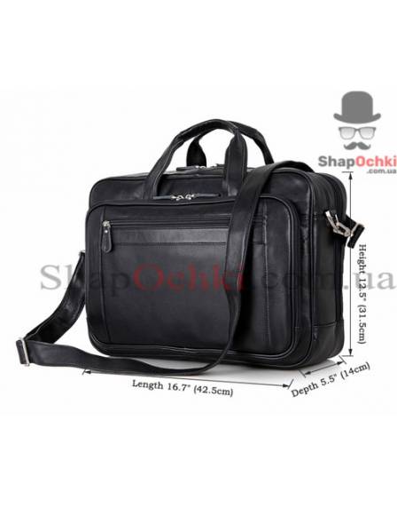 Сумка чоловіча Tiding Bag 7367A, шкіра, чорна