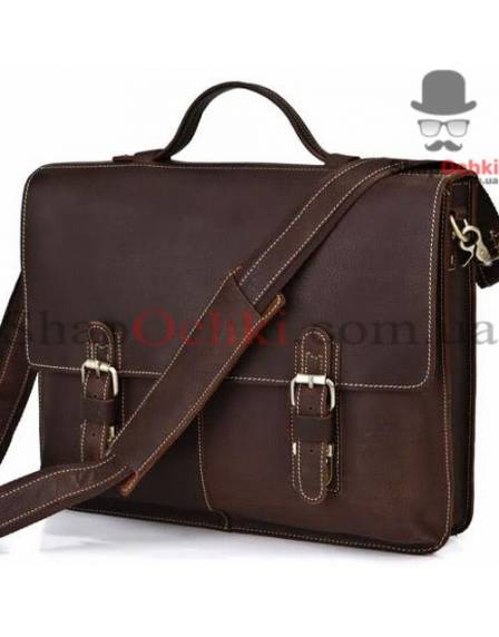 Портфель чоловічий Tiding Bag 7090R, шкіра, темно-коричневий