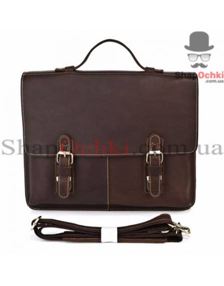 Портфель чоловічий Tiding Bag 7090R, шкіра, темно-коричневий