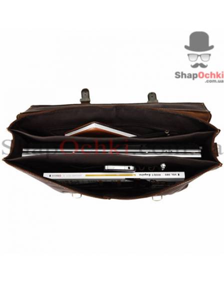 Портфель чоловічий Tiding Bag 7090R, шкіра, темно-коричневий