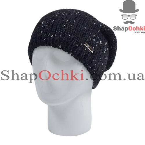 Шапка женская Leks,  Блик,  цвет черная+серебро