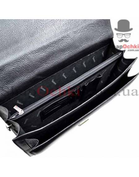 Портфель мужской Desisan, 216-011, кожа, черный