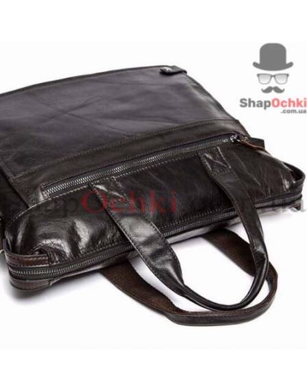 Сумка чоловіча Jasper&Maine 7120C-2, шкіра, темно-кофейна