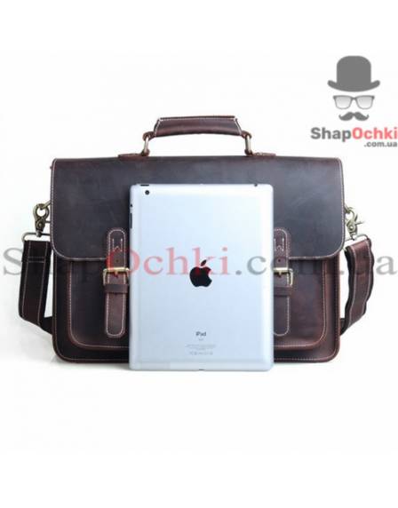 Портфель чоловічий Tiding Bag t1099, шкіра, коричневий
