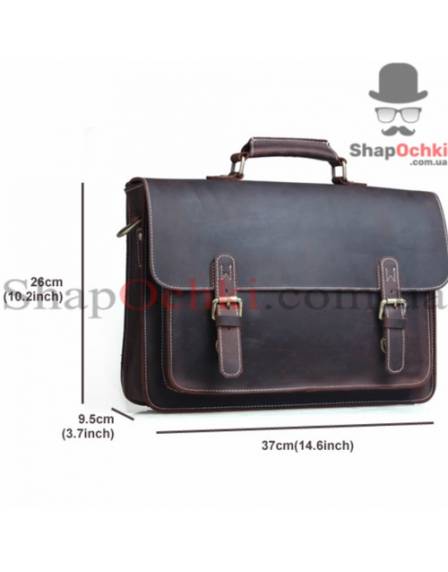 Портфель чоловічий Tiding Bag t1099, шкіра, коричневий