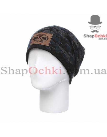 Шапка женская Leks, Милитари, цвет черный+бутылка