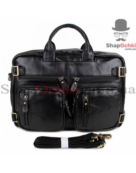 Сумка рюкзак чоловіча Tiding Bag 7026A, шкіра, чорна