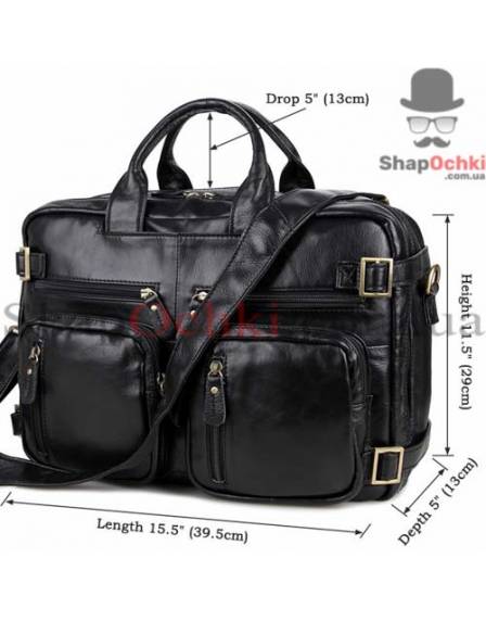 Сумка рюкзак чоловіча Tiding Bag 7026A, шкіра, чорна
