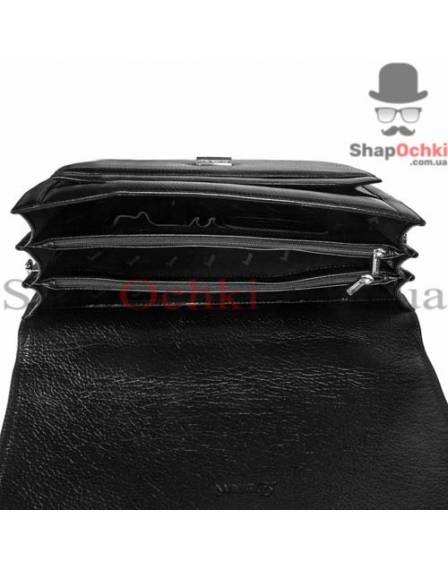 Портфель мужской Desisan, 319-011, кожа, черный