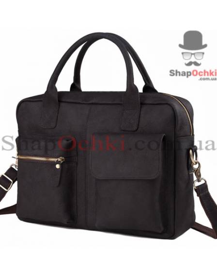 Сумка чоловіча Tiding Bag GB331-1A, шкіра, чорна