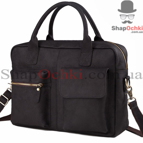 Сумка чоловіча Tiding Bag GB331-1A,  шкіра,  чорна