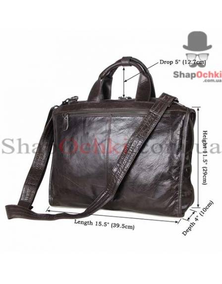 Сумка чоловіча Tiding Bag 7243J, шкіра, сіро-коричнева
