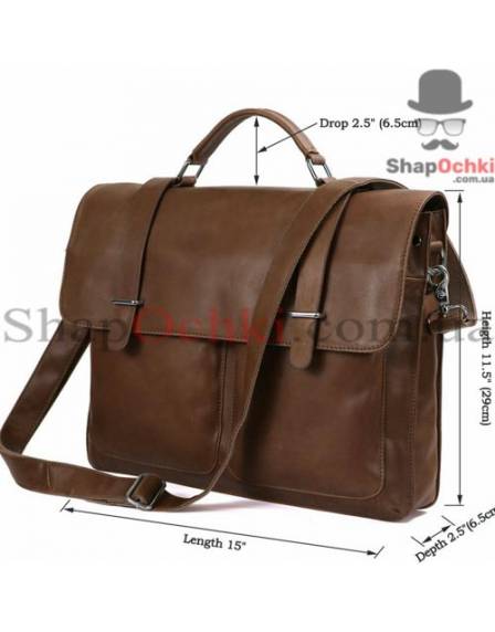 Сумка чоловіча Tiding Bag 7100B-2, шкіра, коричнева