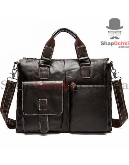 Сумка чоловіча Tiding Bag 7264C, шкіра, шоколад