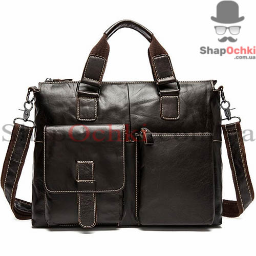 Сумка чоловіча Tiding Bag 7264C,  шкіра,  шоколад