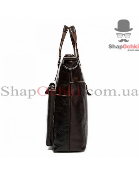 Сумка чоловіча Tiding Bag 7264C, шкіра, шоколад
