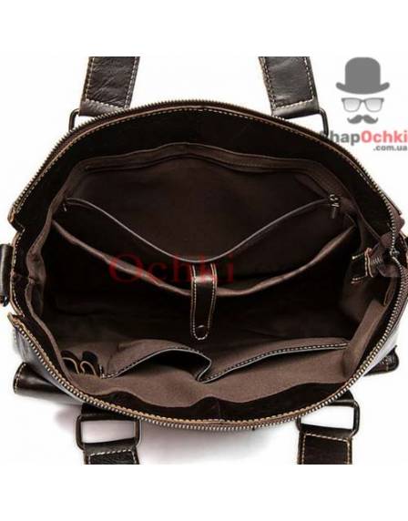 Сумка чоловіча Tiding Bag 7264C, шкіра, шоколад