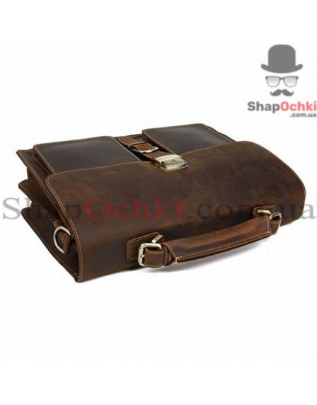 Портфель чоловічий Tiding Bag t10315, кожа, темно-коричневий