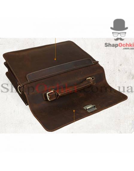 Портфель чоловічий Tiding Bag t10315, кожа, темно-коричневий