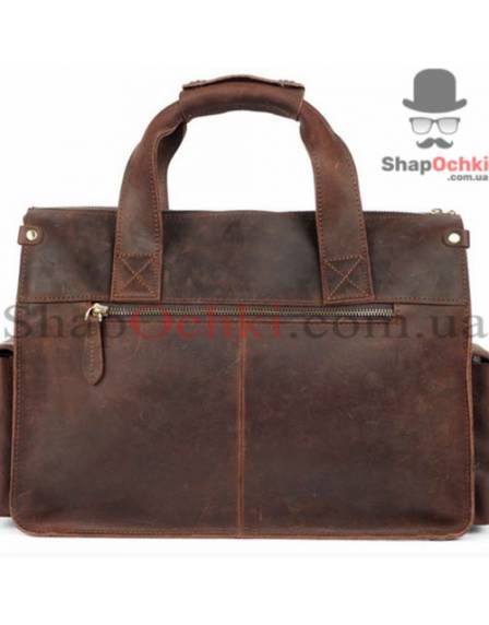 Сумка чоловіча Tiding Bag 7106R, шкіра, темно-коричнева
