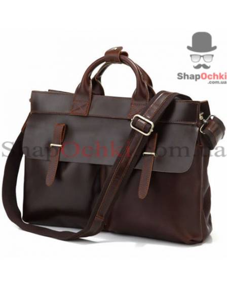 Сумка чоловіча Tiding Bag 7107R, шкіра, темно-коричнева