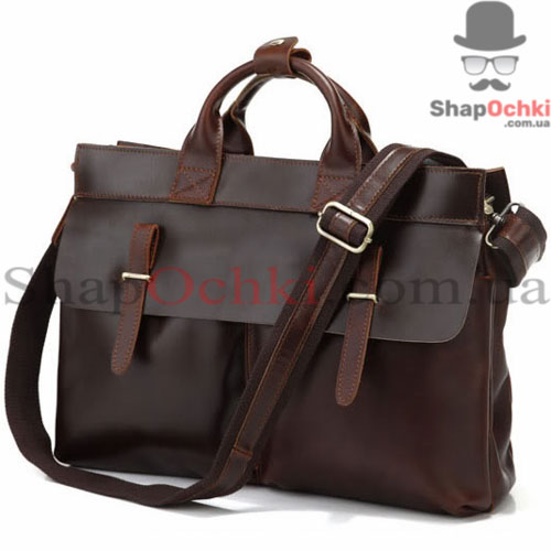 Сумка мужская Tiding Bag 7107R,  кожа,  темно-коричневая