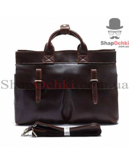 Сумка чоловіча Tiding Bag 7107R, шкіра, темно-коричнева