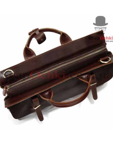 Сумка чоловіча Tiding Bag 7107R, шкіра, темно-коричнева