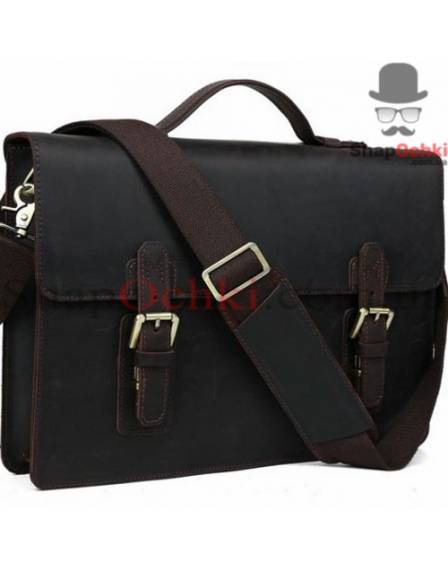 Портфель чоловічий Tiding Bag t1148, шкіра, темно-коричневий
