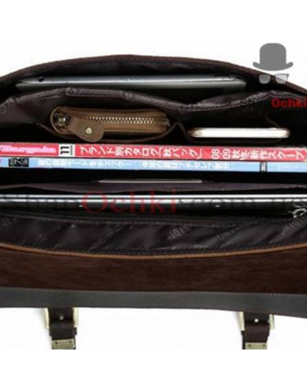Портфель чоловічий Tiding Bag t1148, шкіра, темно-коричневий