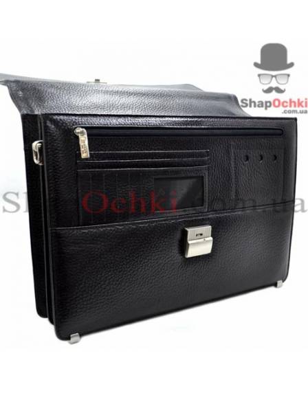 Портфель мужской Desisan, 5006-011, кожа, черный